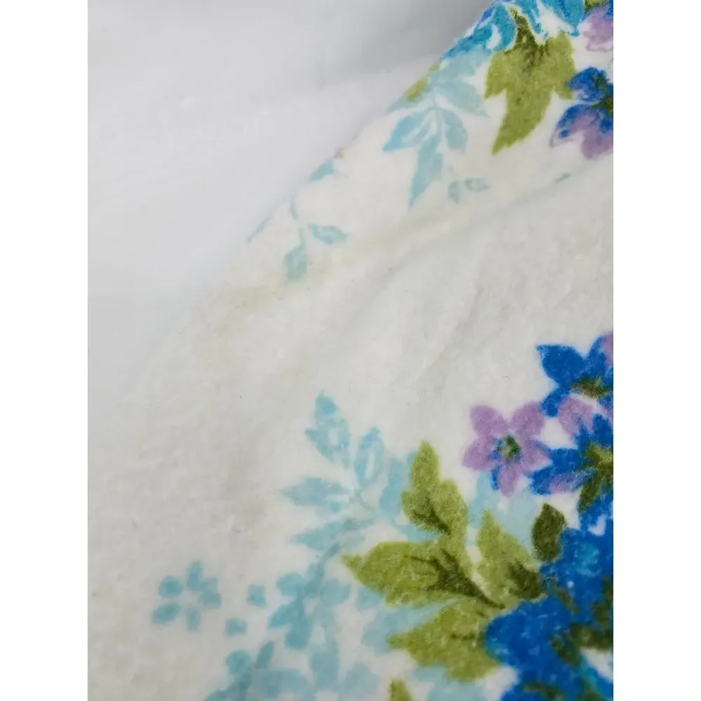 Vintage Fairycore Cottagecore Floral‎ Silky Trim Blanket